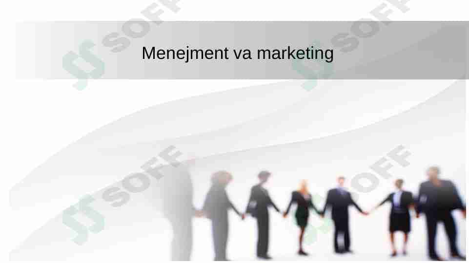 Menejment va marketing