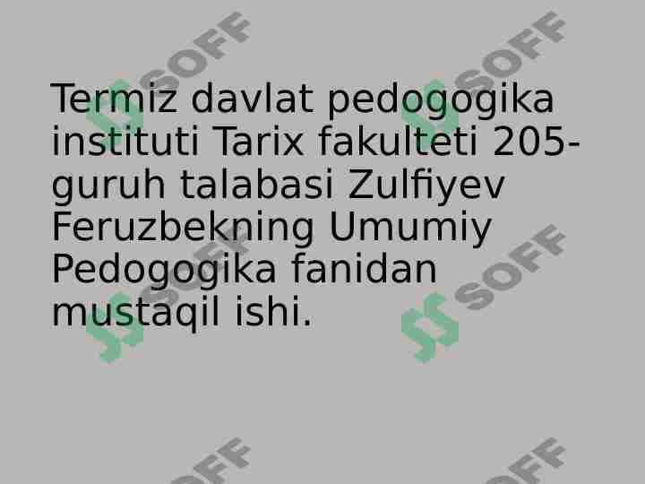 Abu Abdulloh Muhammad ibn Mudo al-Xorazmiyning didaktik g'oyalari.