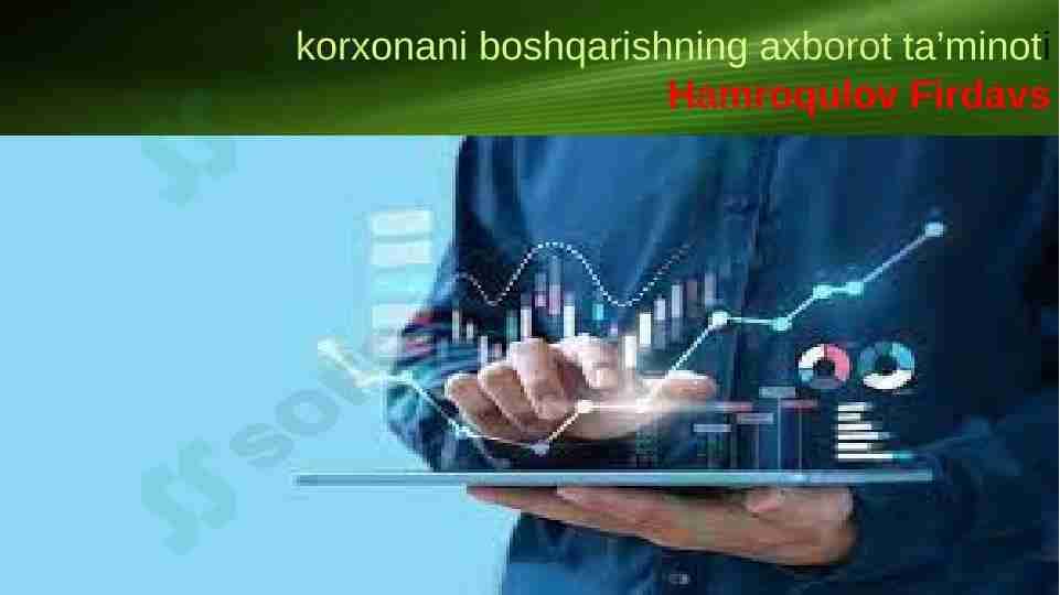 korxonani boshqarishning axborot ta’minoti
