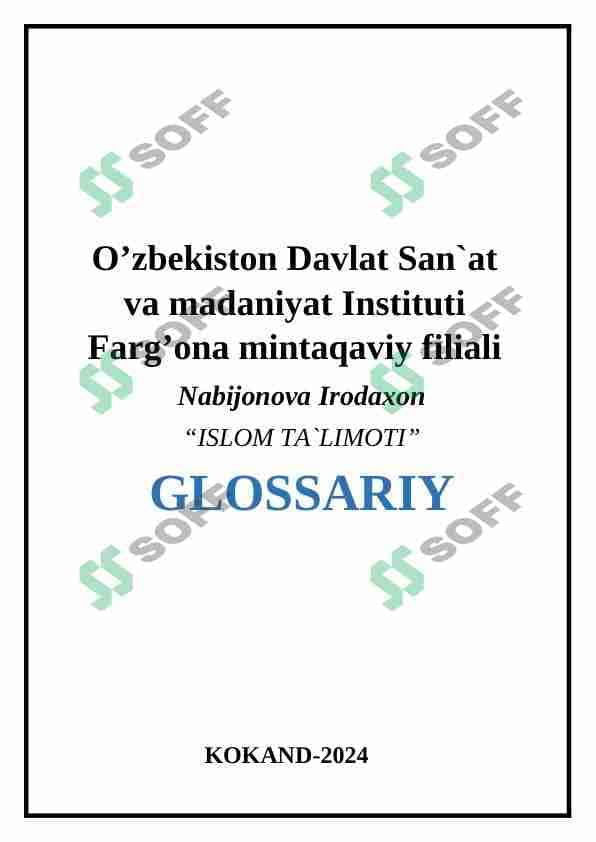 ISLOM TA`LIMOTI (glossariy)
