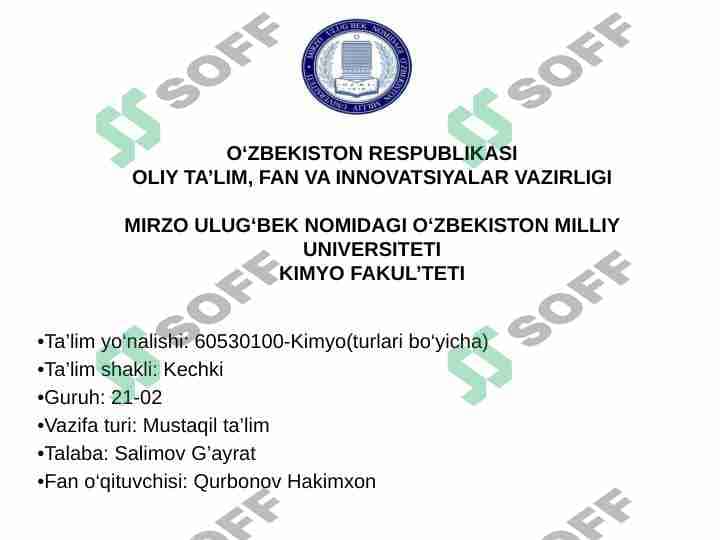 Polimerli materiallarini mustahkamligini oshirish yo’llari