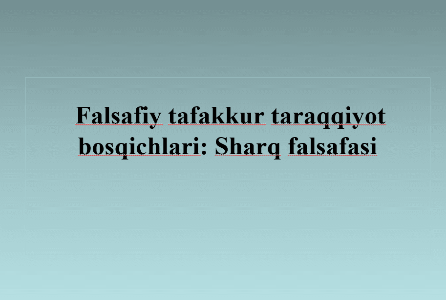 Sharq falsafasi