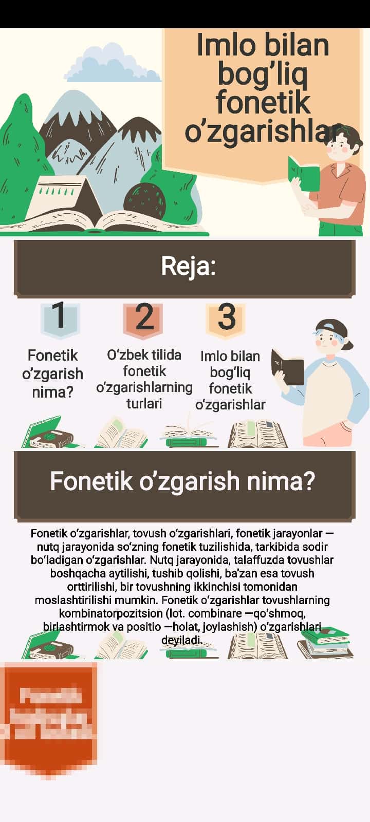 Imlo bilan bog’liq fonetik o’zgarishlar