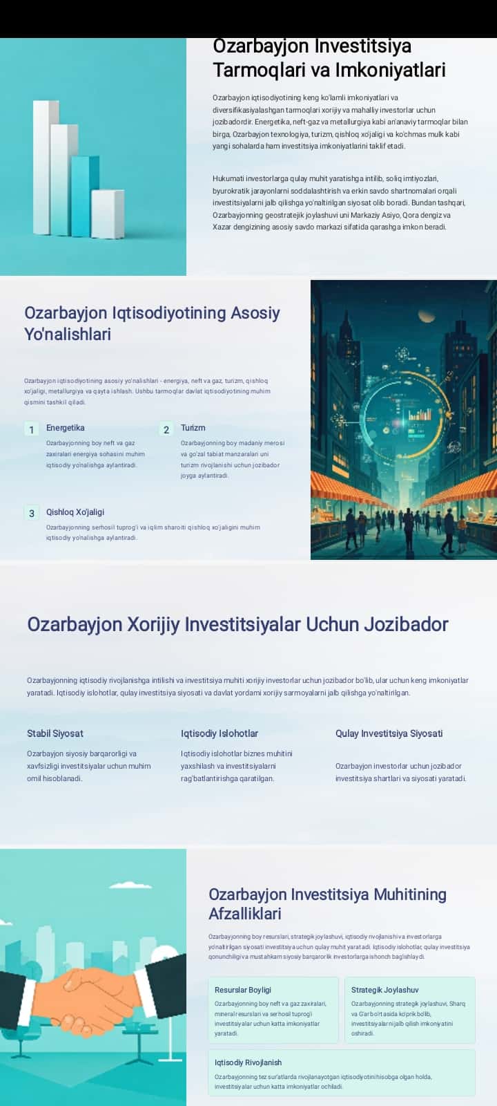 Ozarbayjon davlatining investatsiya tahlili