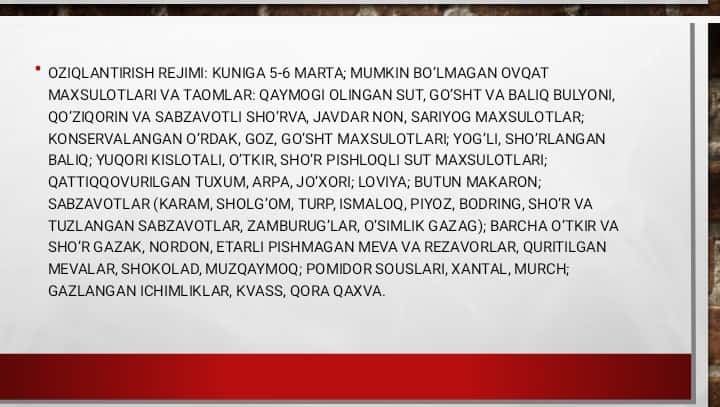 1-Parhez stoli