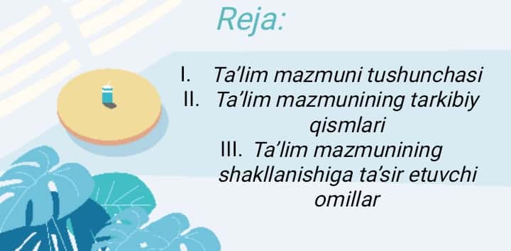 Ta'lim mazmuni