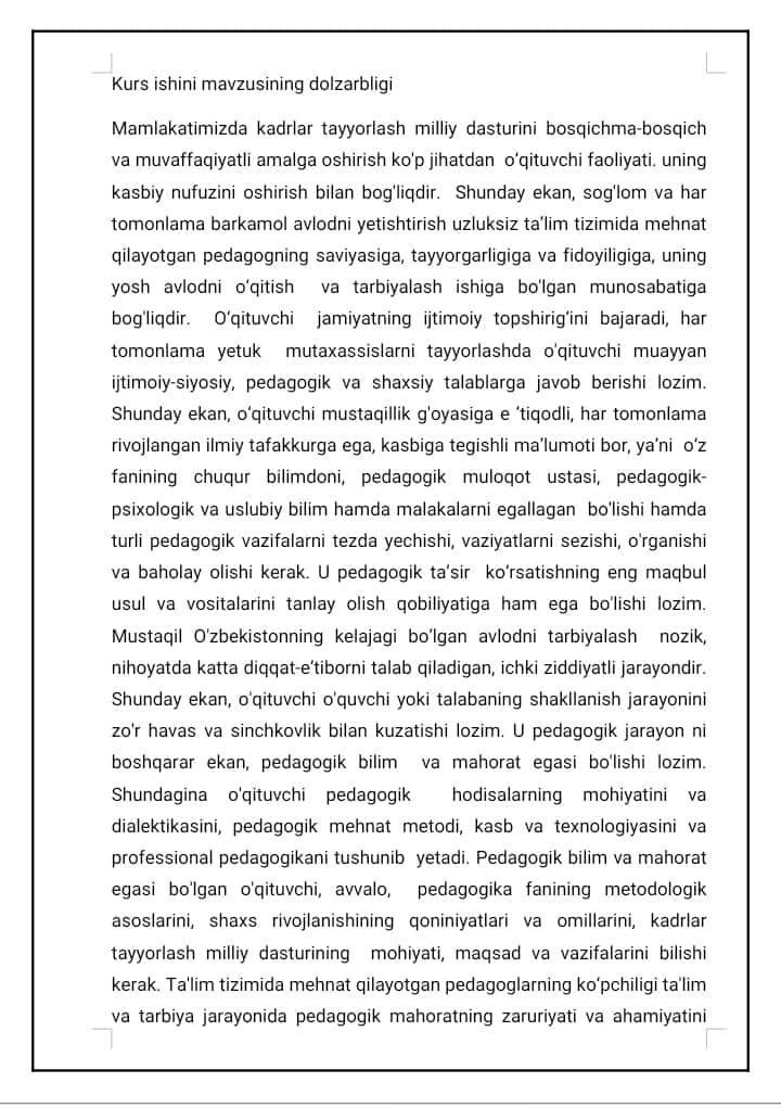 Maktabgacha ta`lim tashkilotlarida mashg`ulotlarni tashkil etishda pedagogik texnologiyalardan foydalanish