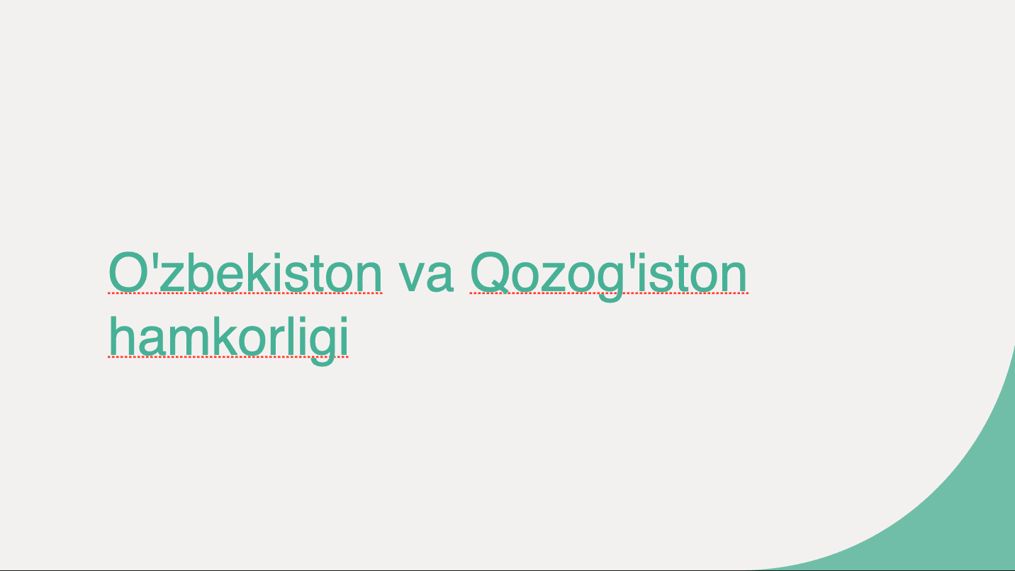 O'zbekiston va Qozog'iston hamkorligi