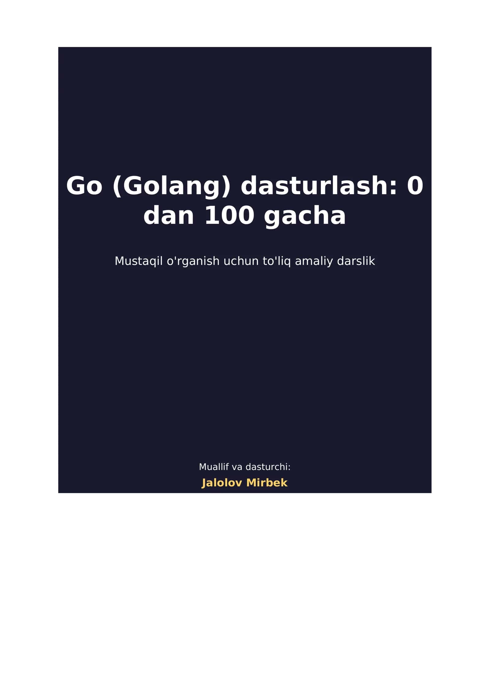 Go (Golang) dasturlash: 0