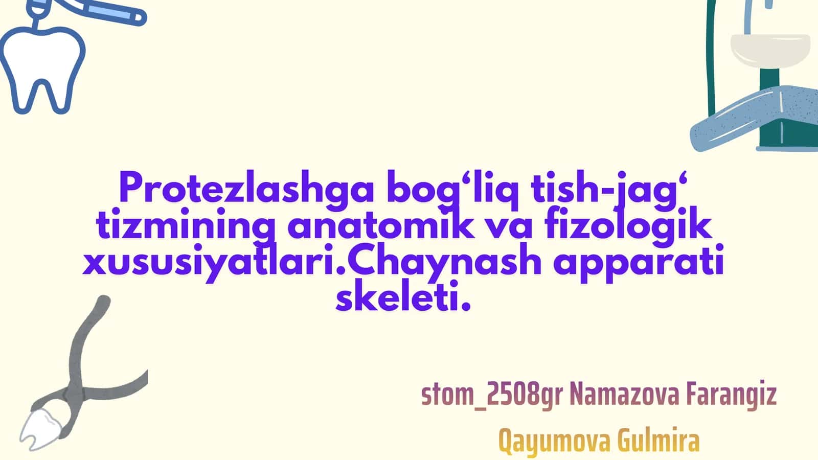 Protezlashga bog'liq chaynash aparati skleti