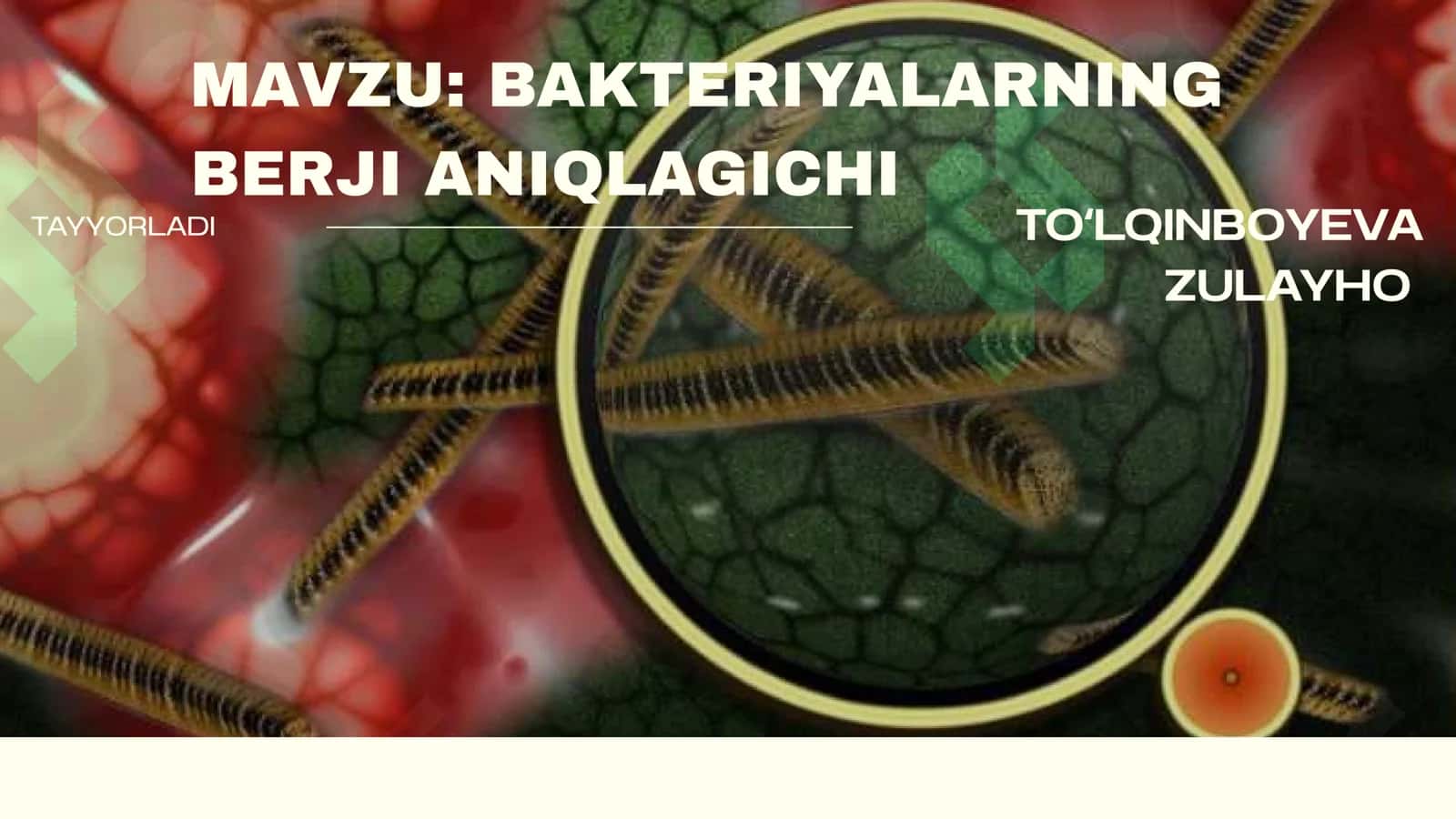 Bakteriyalarning berji aniqlagichi