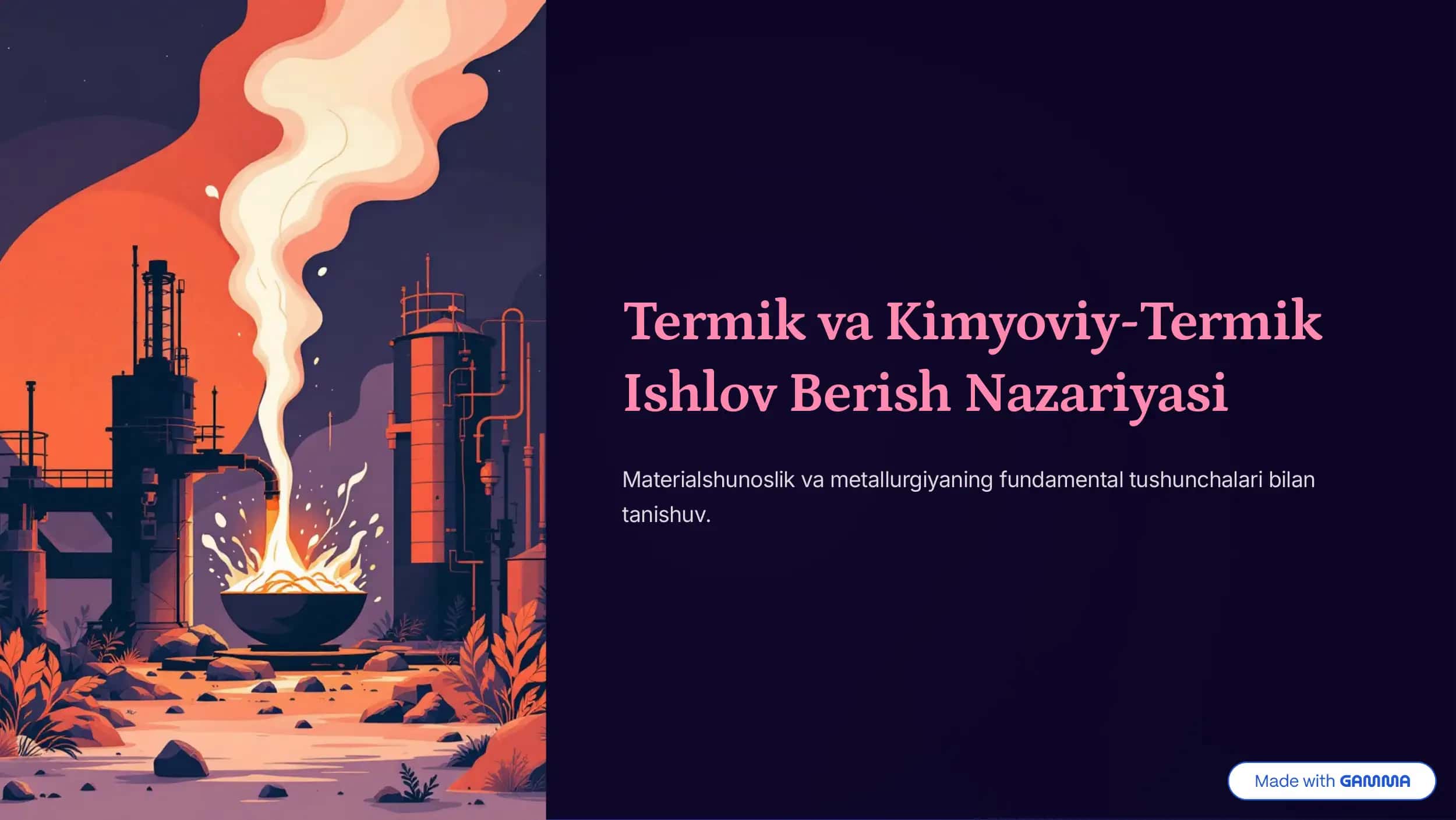 Termik va kimyoviy-termik ishlov berish nazariyasi