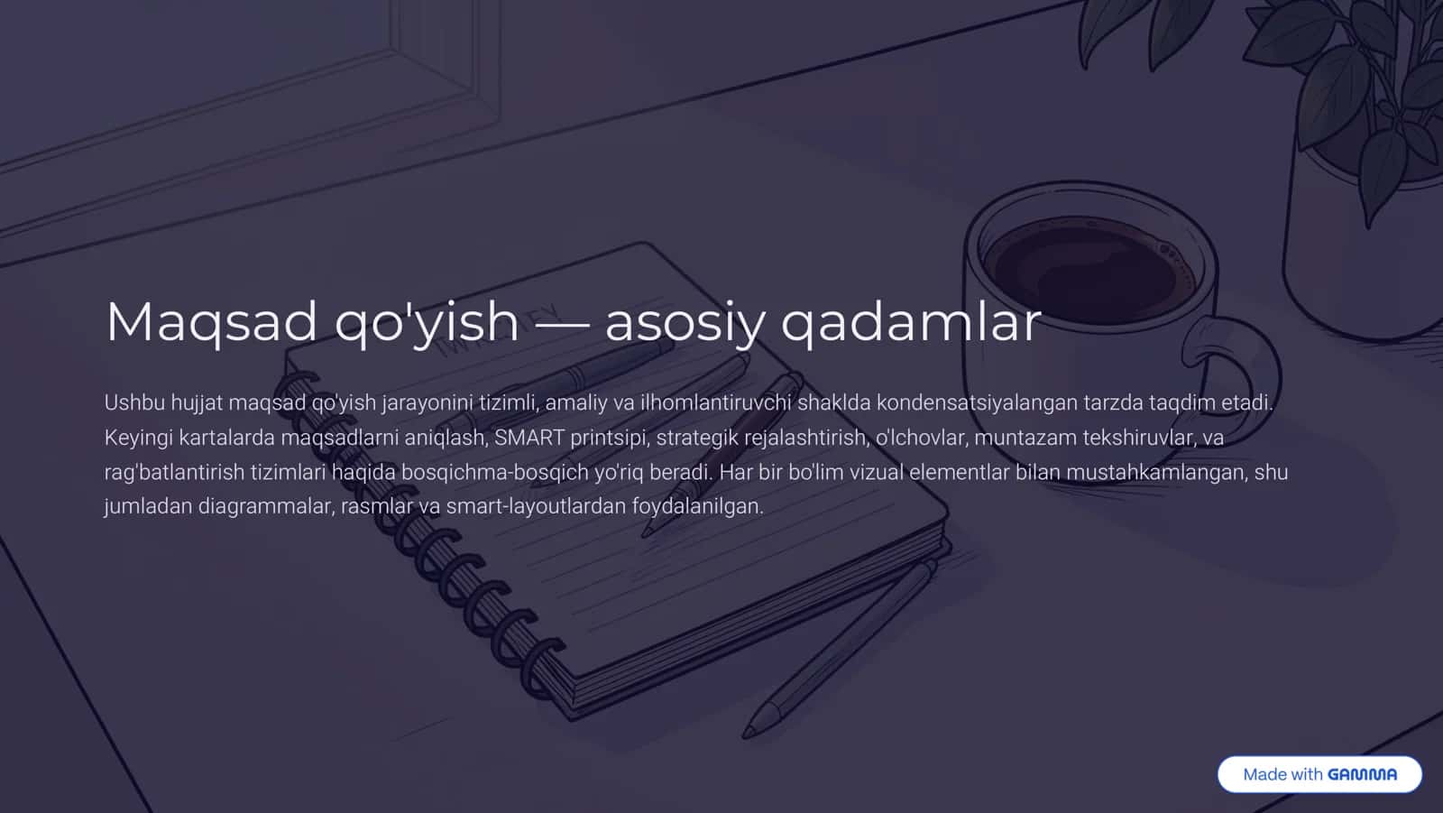 Maqsad qo'yish 4 asosiy qadamlar