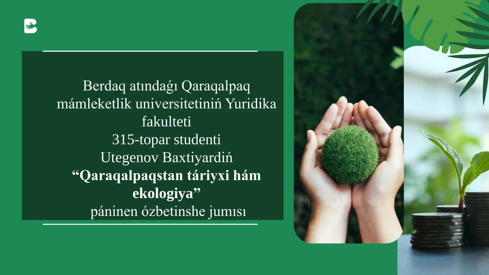 Qaraqalpaqstan táriyxi hám ekologiya