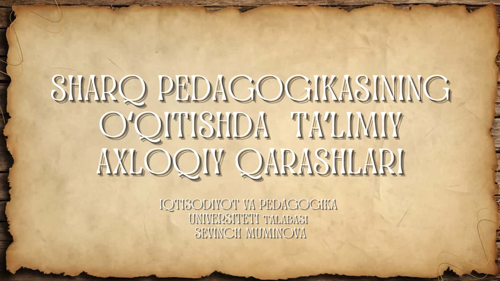 Sharq pedagogikasi