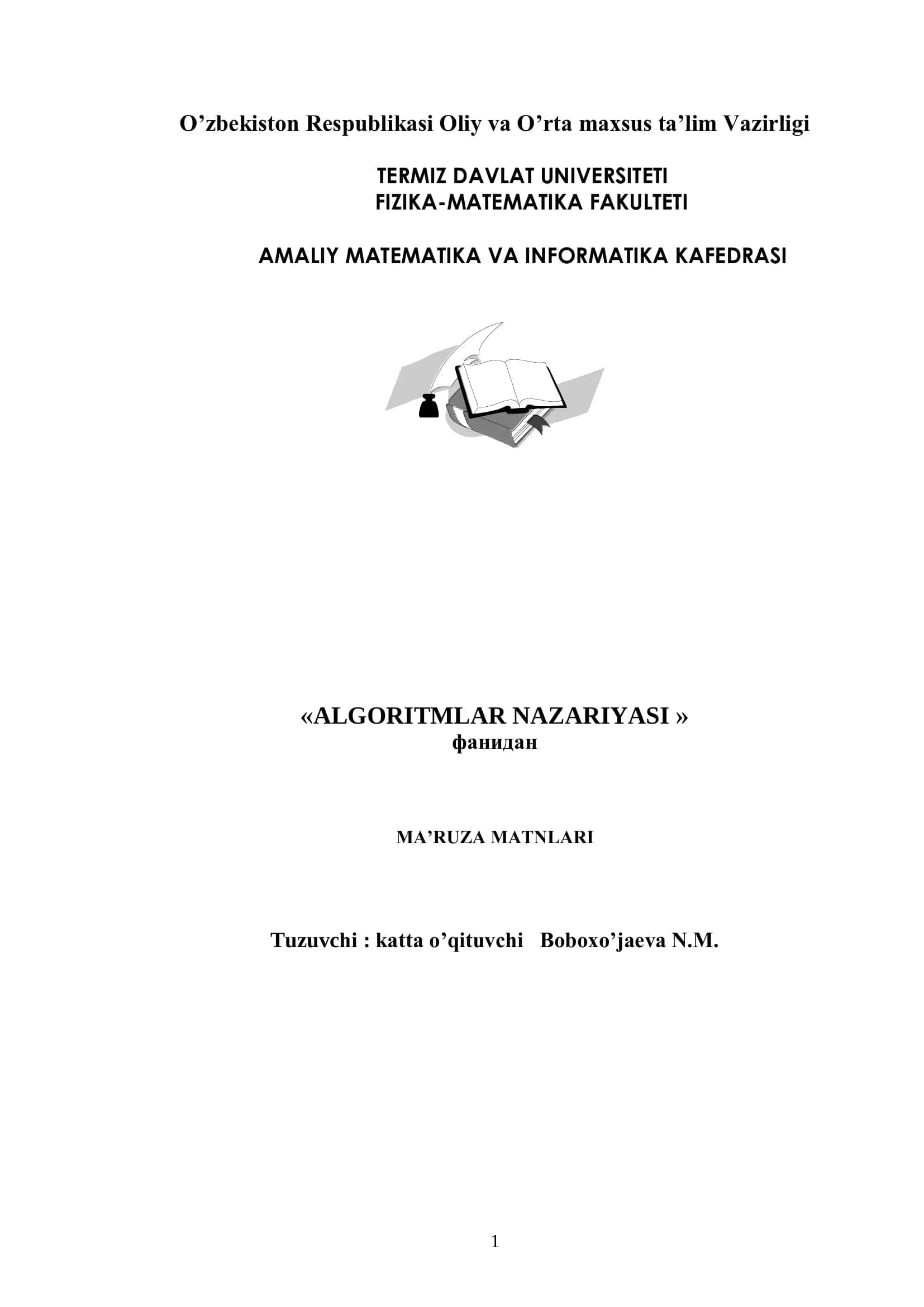 Algoritmalar nazariyasi