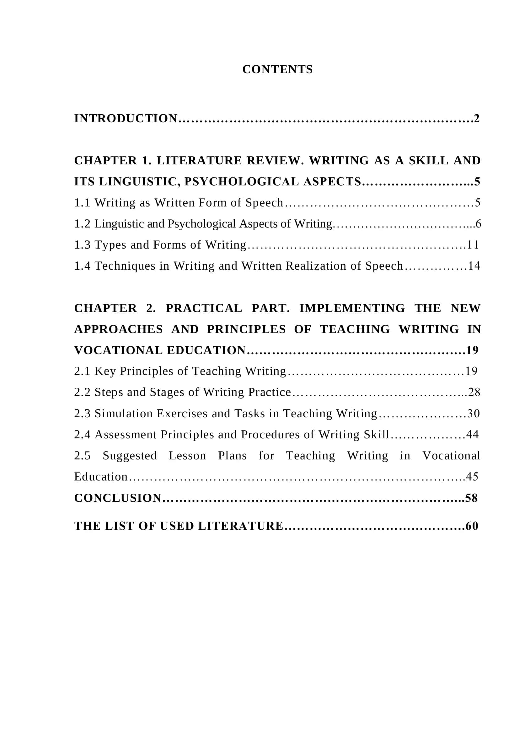 Implementing New Approaches and Principles of Teaching Writing in Vocational Education