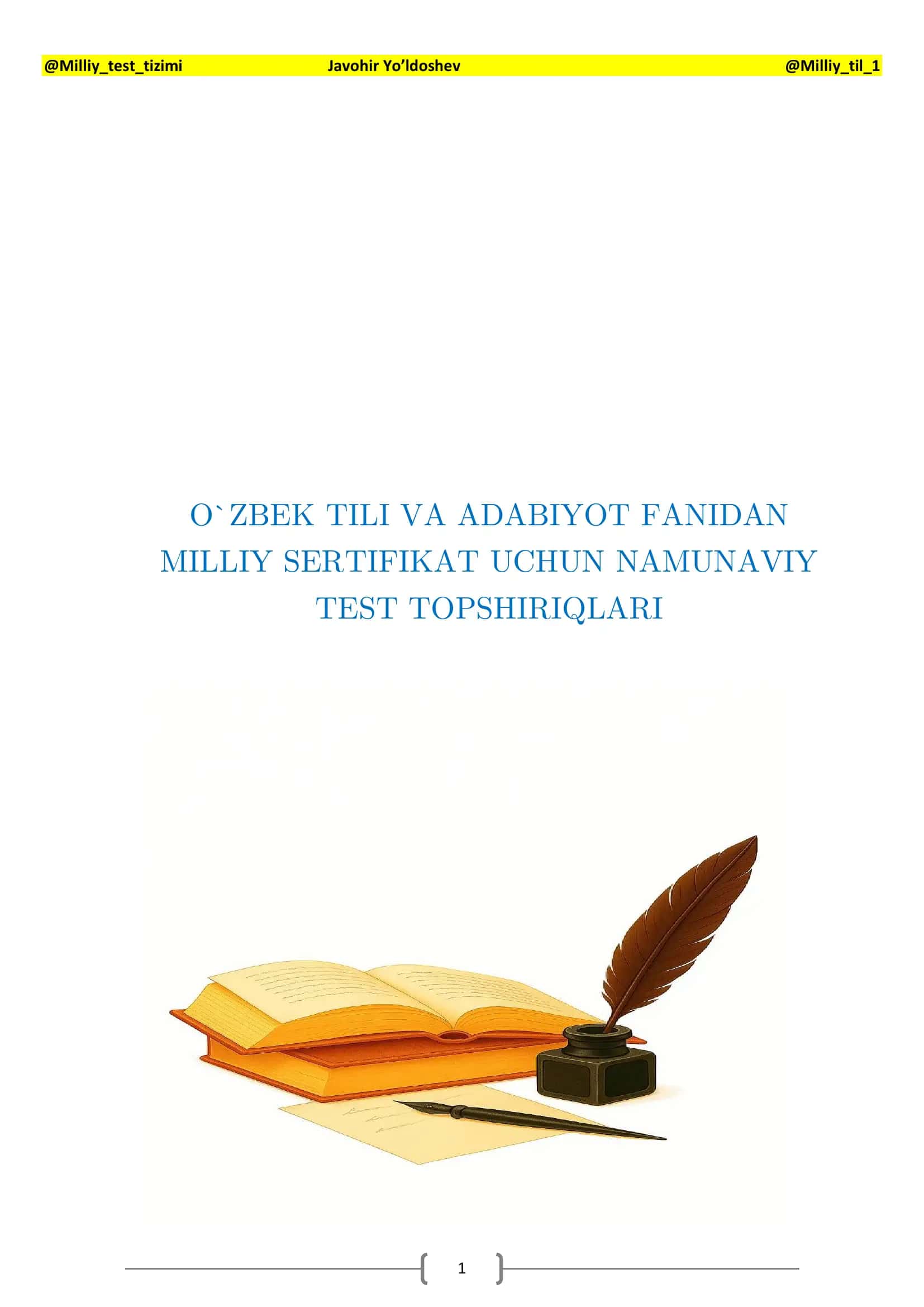 Variant 6 Test kitobi tuzilishi