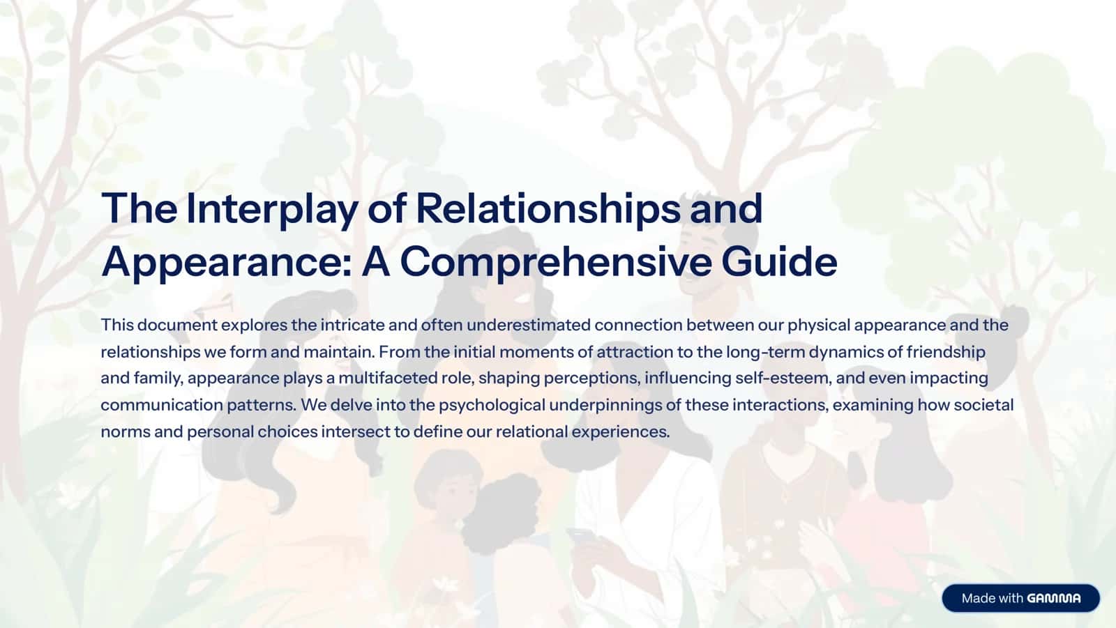 The Interplay of Relationships and Appearance: A Comprehensive Guide
