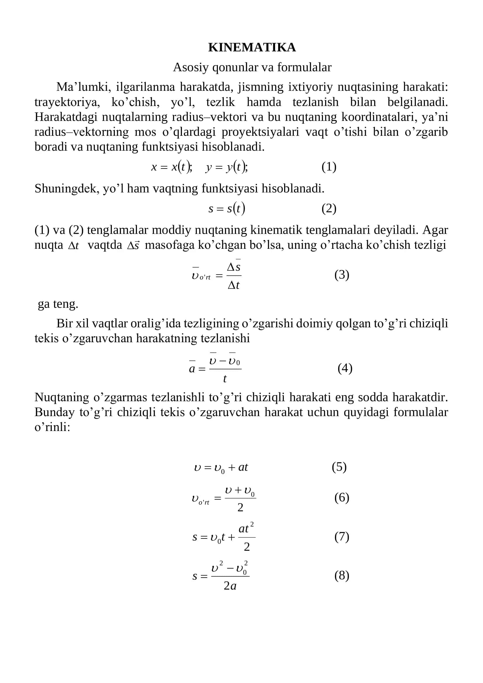 KINEMATIKA