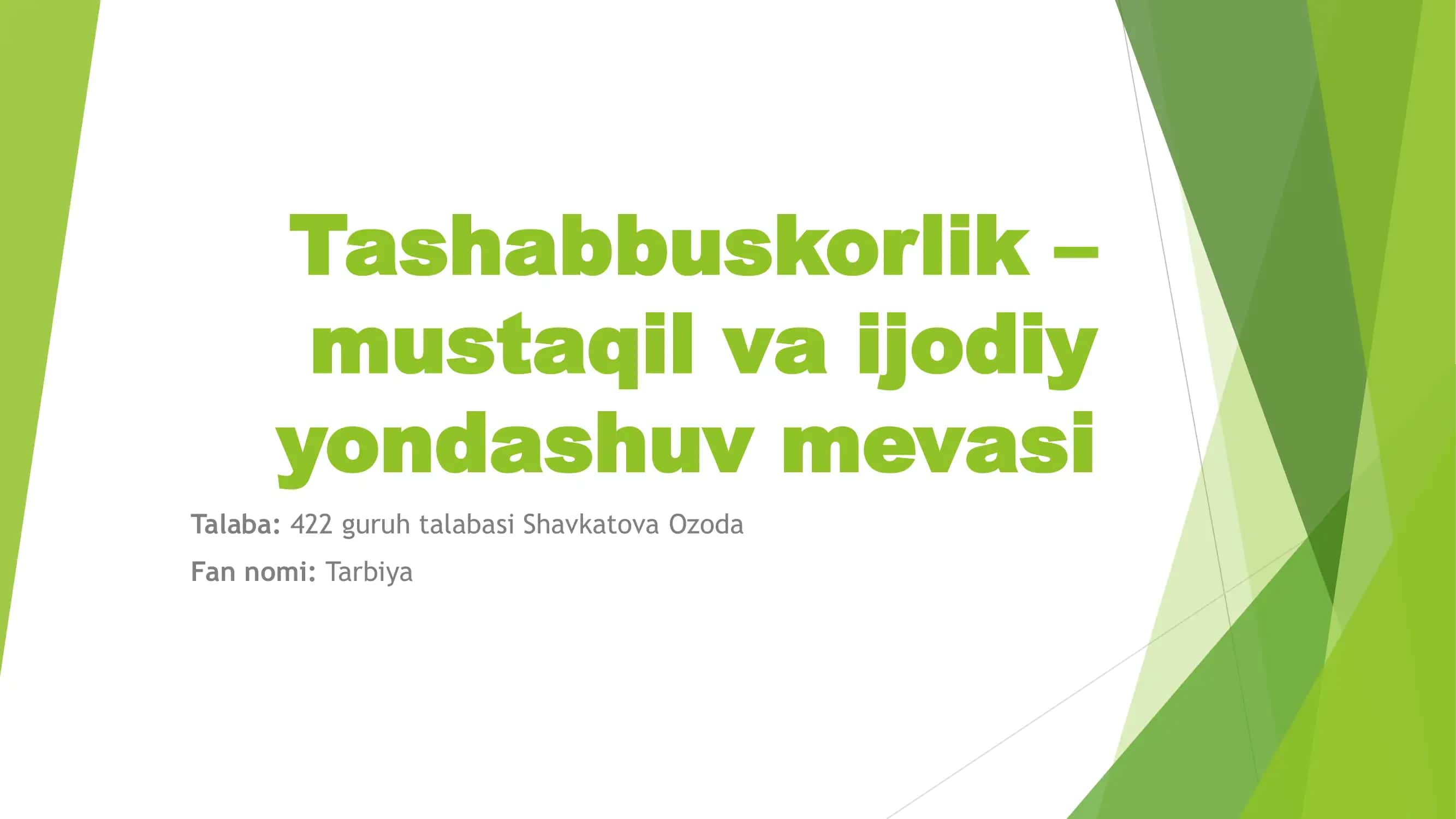 Tashabbuskorlik –