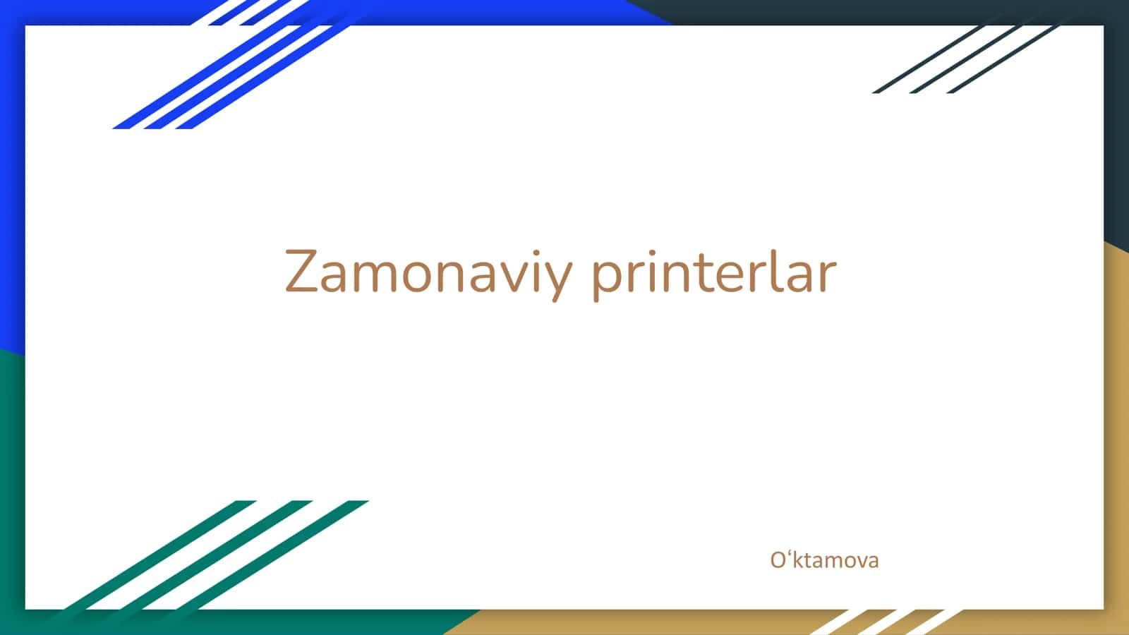 Zamonaviy printerlar