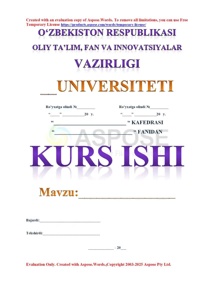 Boshlang‘ich sinflarda ona tilini o‘rgatish bo‘yicha kurs ishi