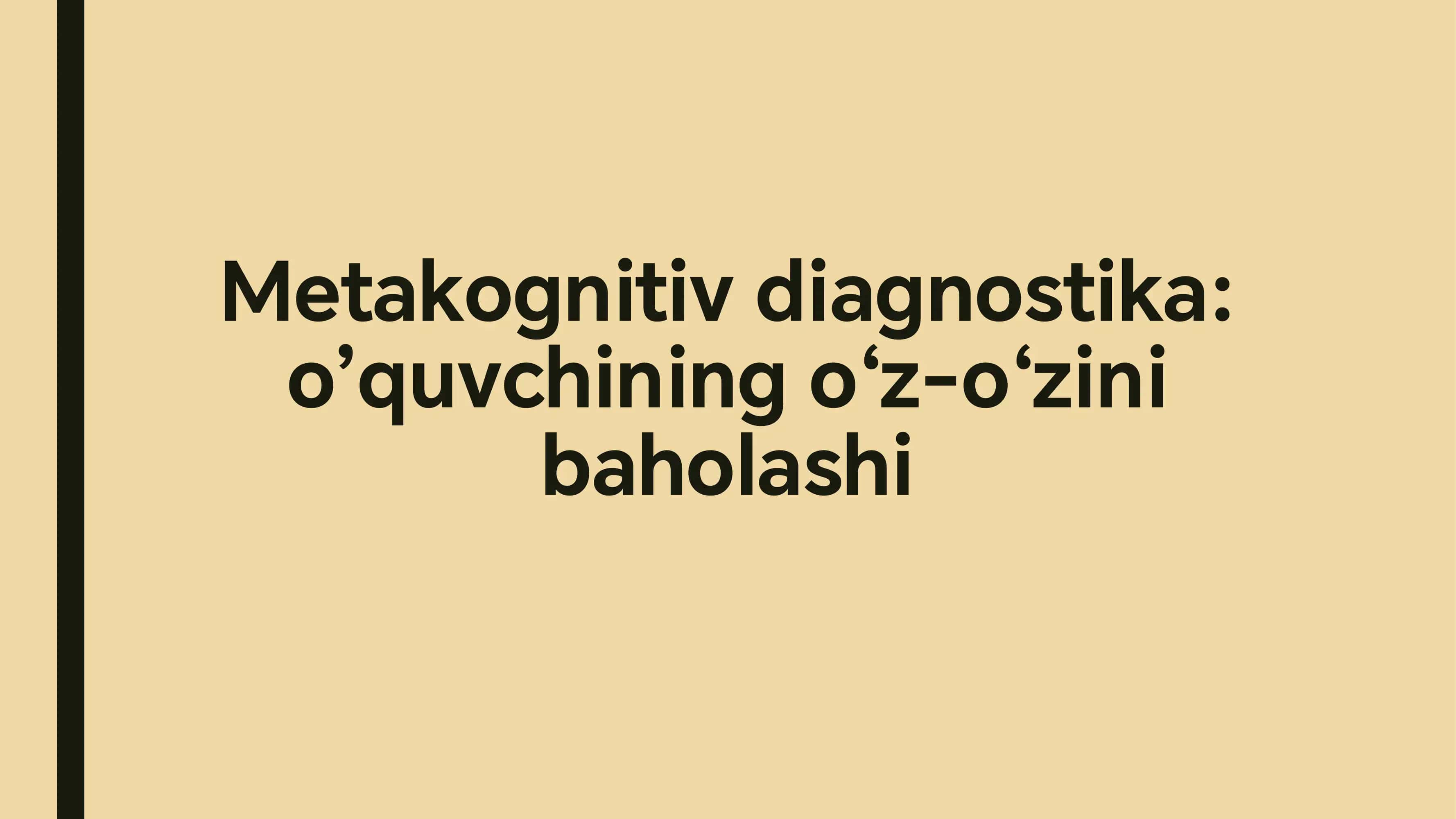 Metakognitiv diagnostika