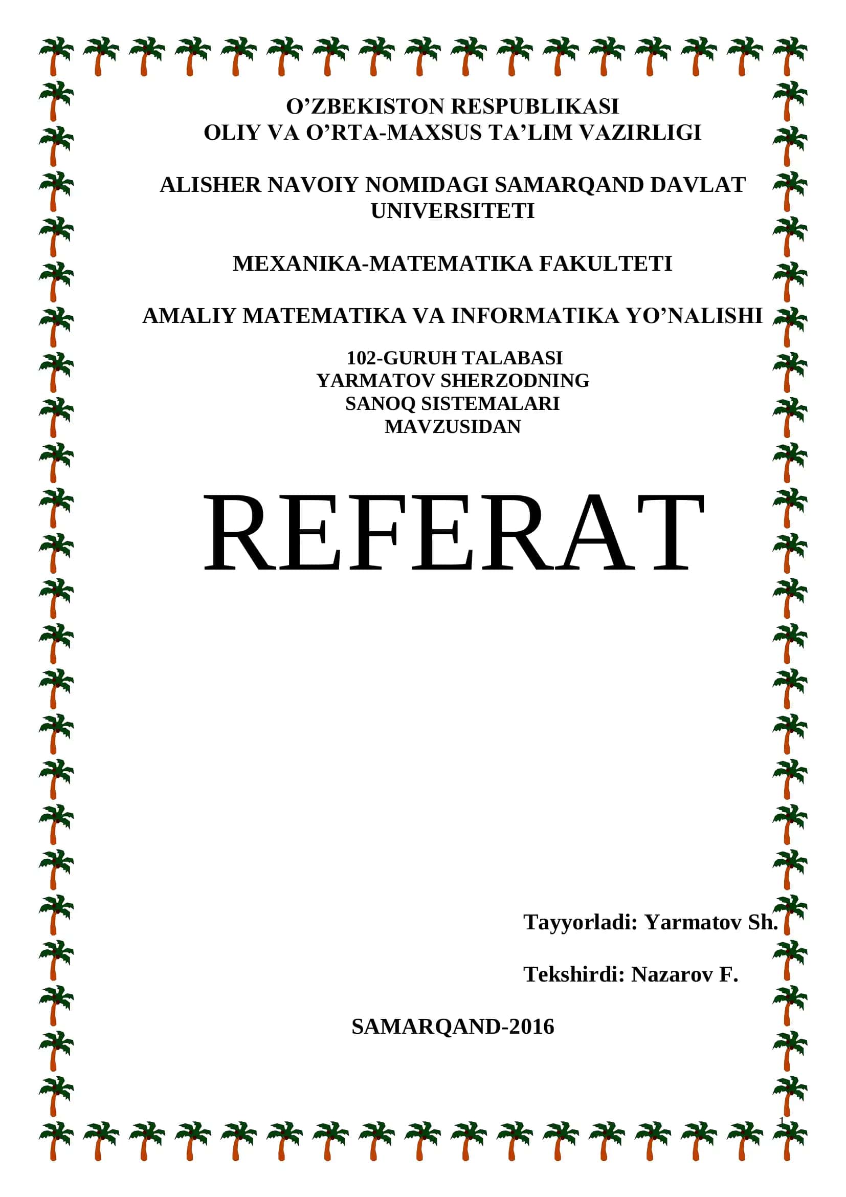 Sanoq Sistemalari