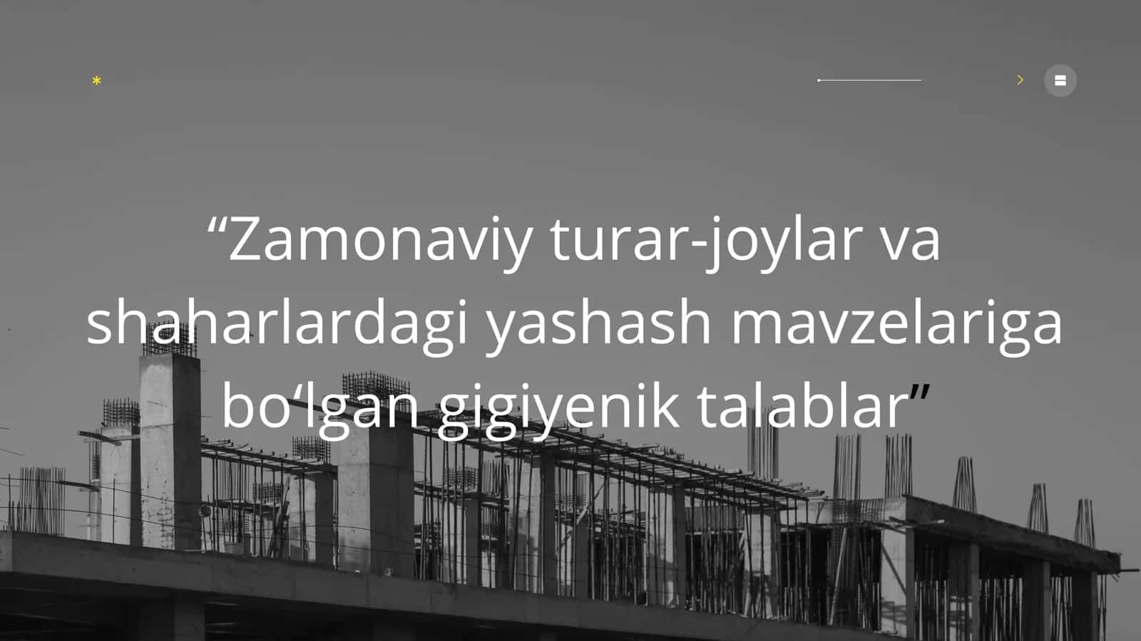 Zamonaviy turar-joylar va shaharlardagi yashash mavzelariga bo‘lgan gigiyenik talablar