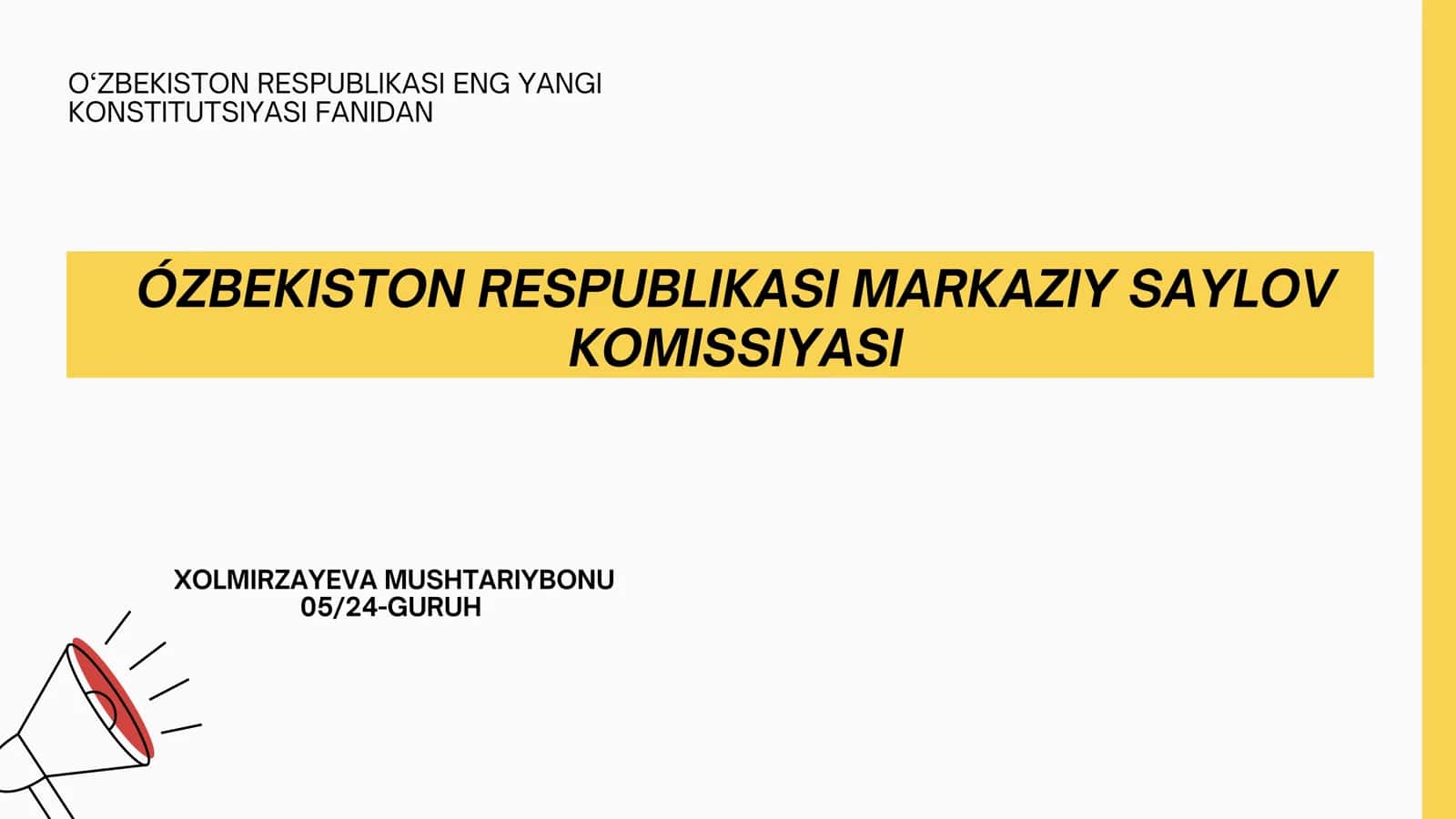 Özbekiston Respublikasi Markaziy Saylov Komissiyasi