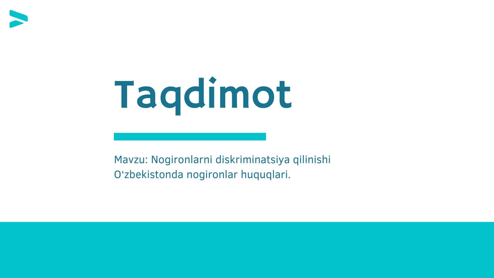 Nogironlarni diskriminatsiya qilinishi O‘zbekistonda nogironlar huquqlari.