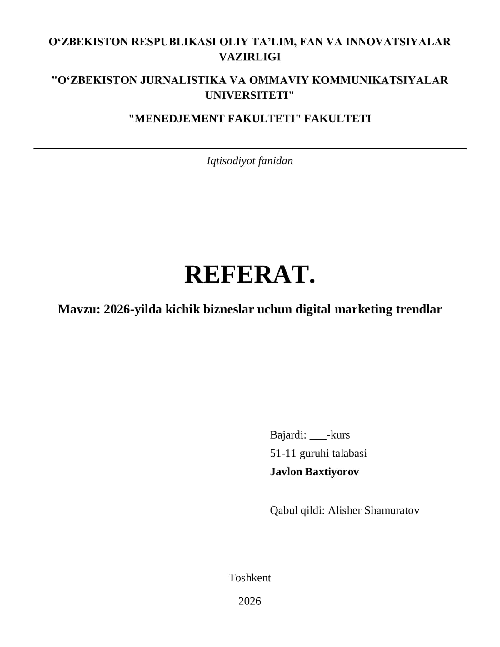 2026-yilda kichik bizneslar uchun digital marketing trendlar