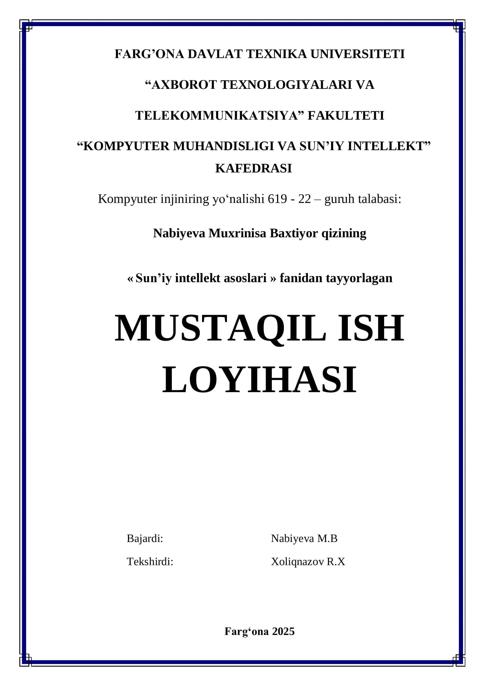 Mustaqil Ish