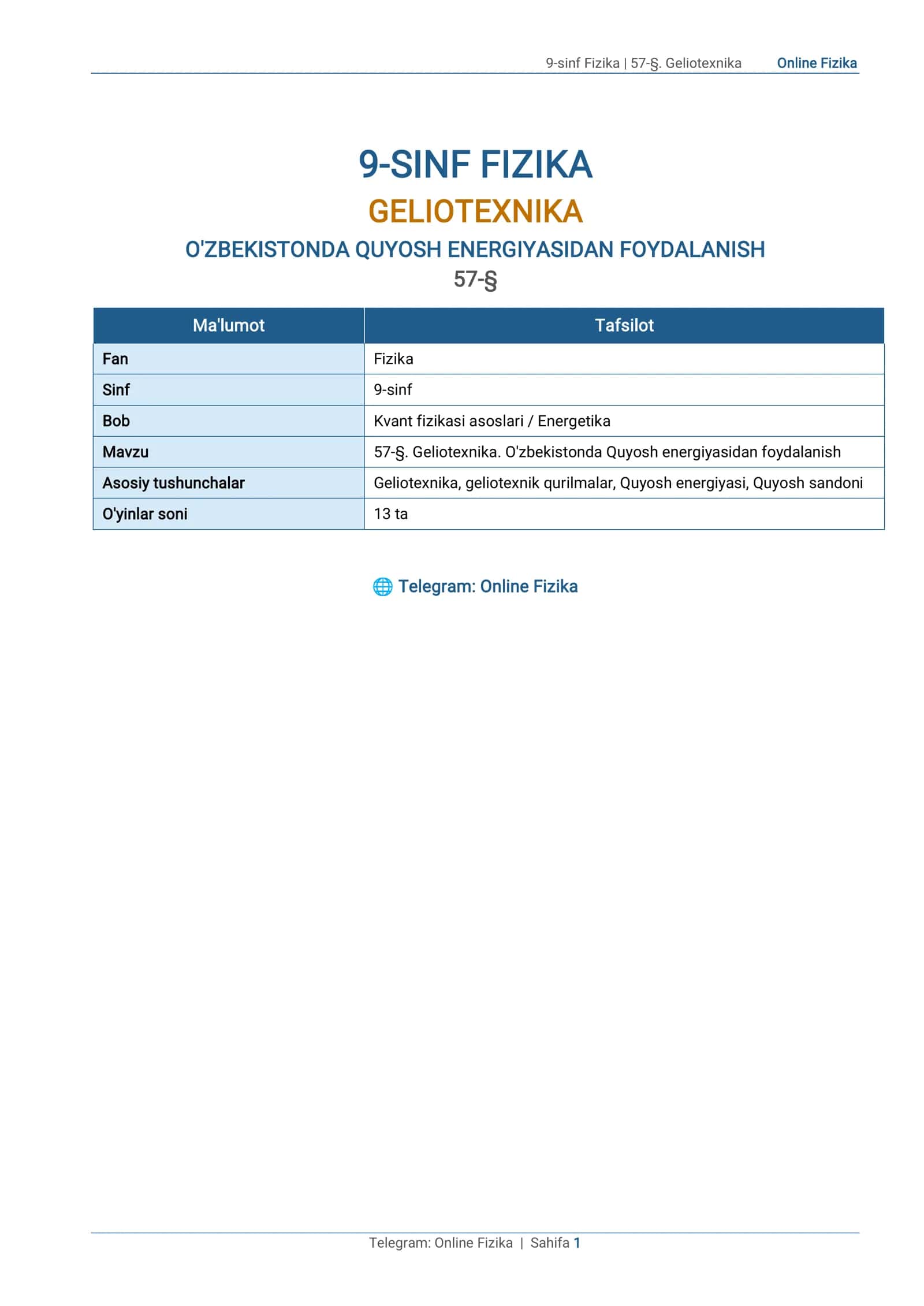 57-§. Geliotexnika