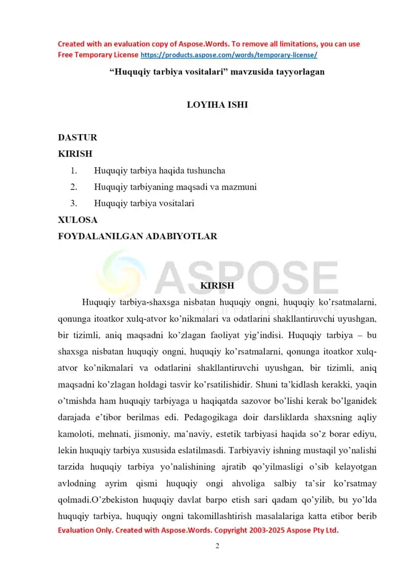 Huquqiy tarbiya vositalari