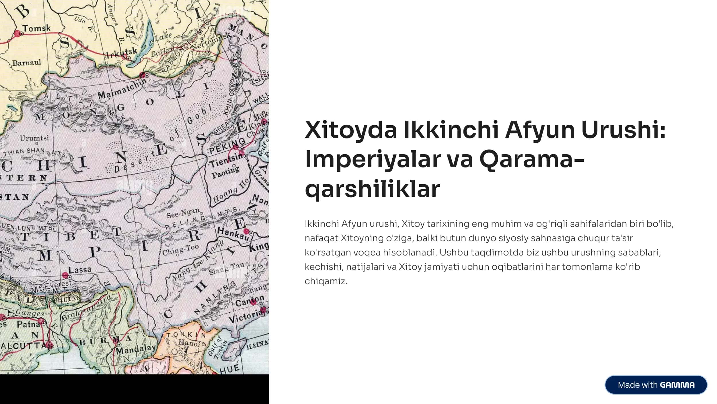 Xitoyda Ikkinchi Afyun Urushi: Imperiyalar va Qarama-qarshiliklar