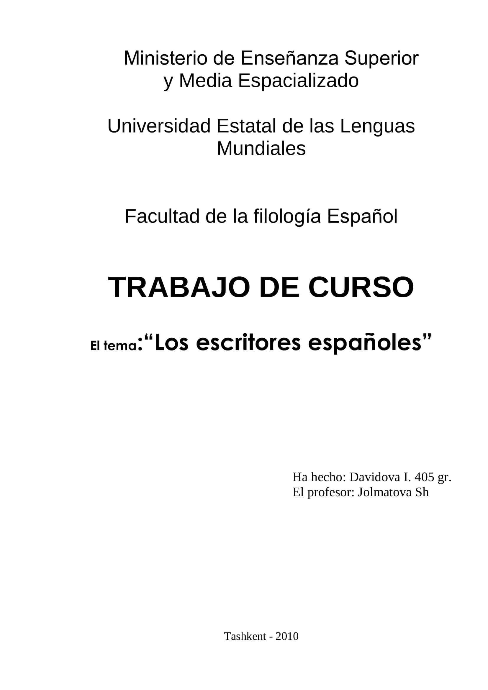 Los escritores españoles