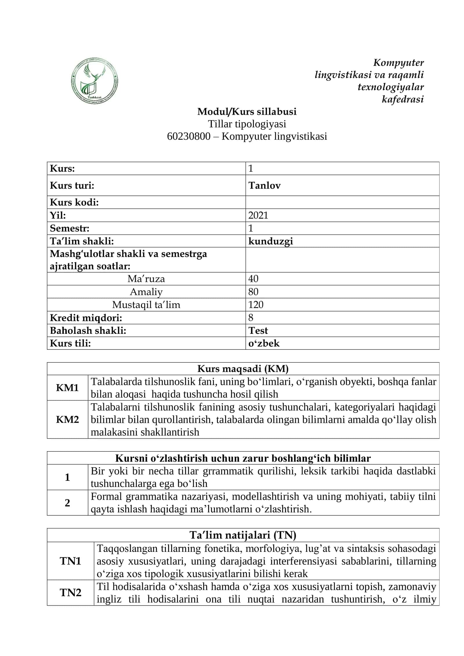 Tillar tipologiyasi
