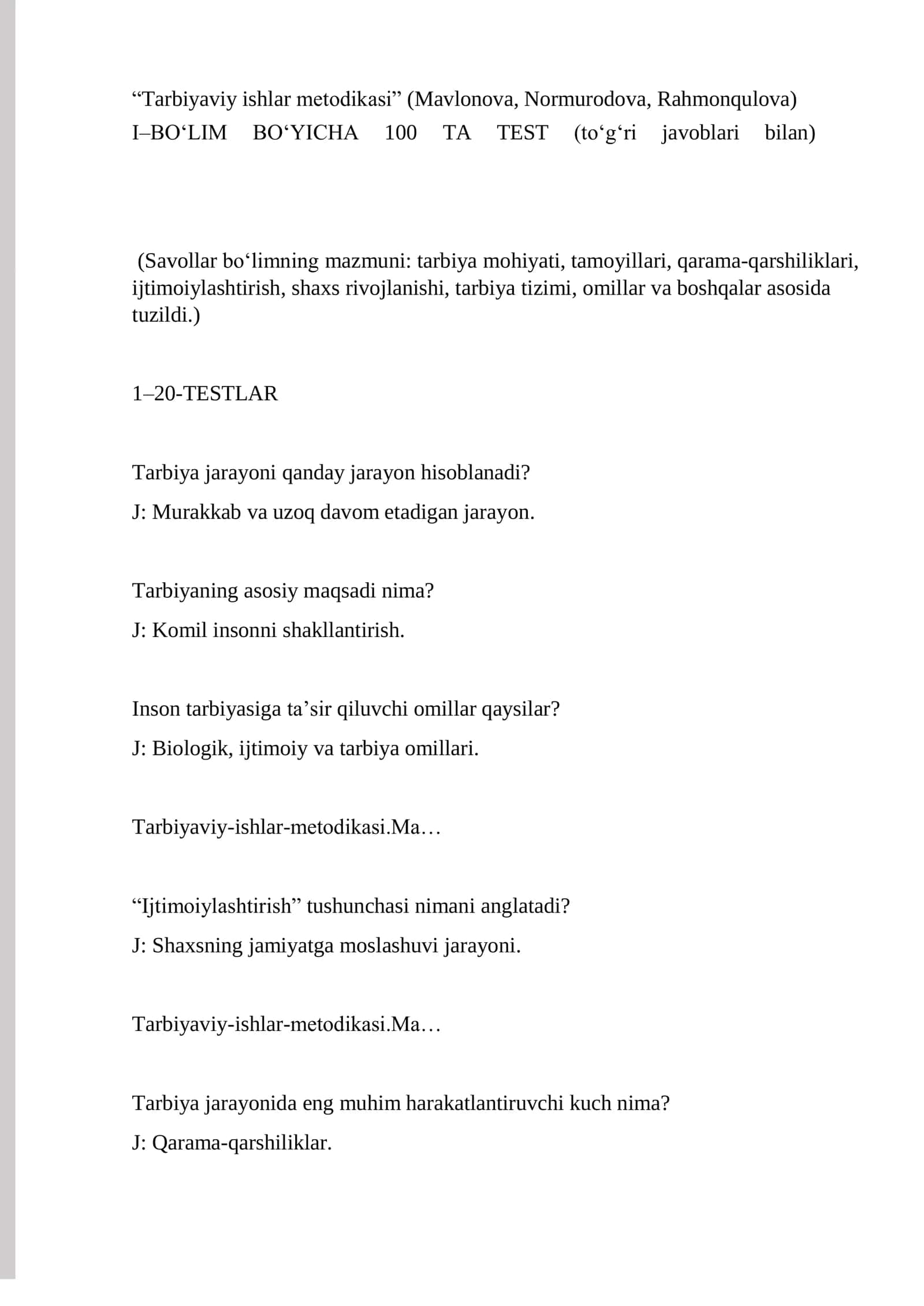 maslahatchi Tarbiyaviy ishlar metodikasi100
