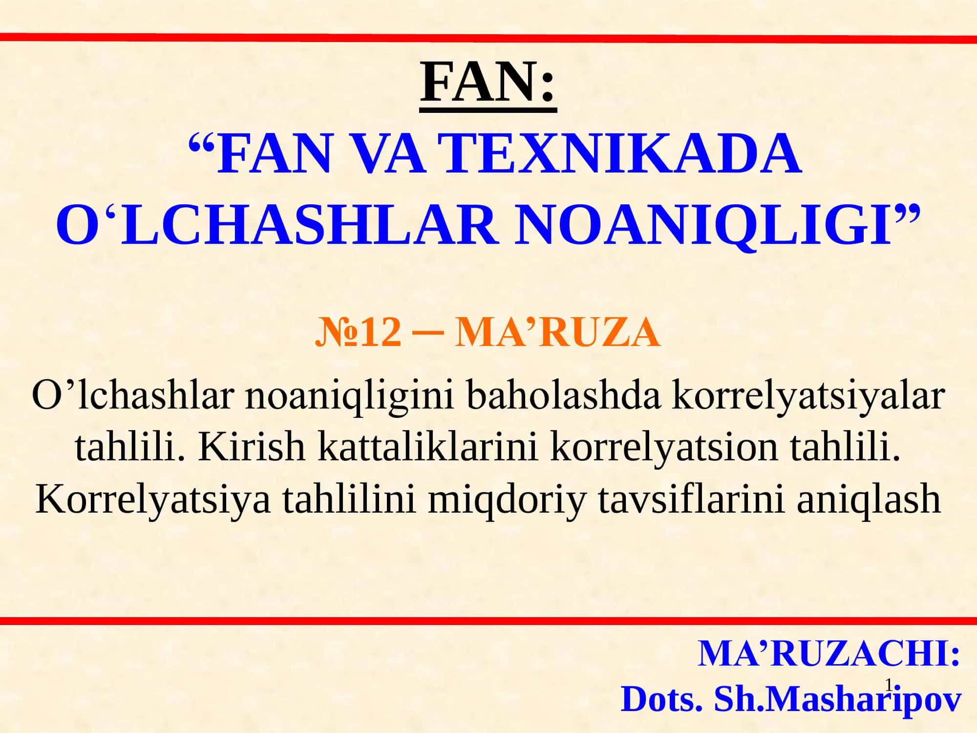 Korrelyatsiya tahlili
