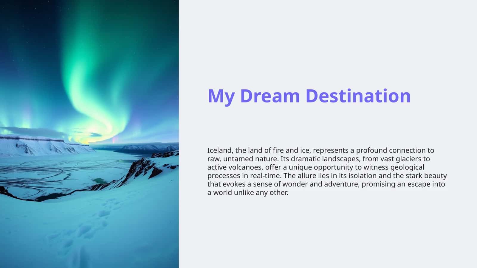 My Dream Destination