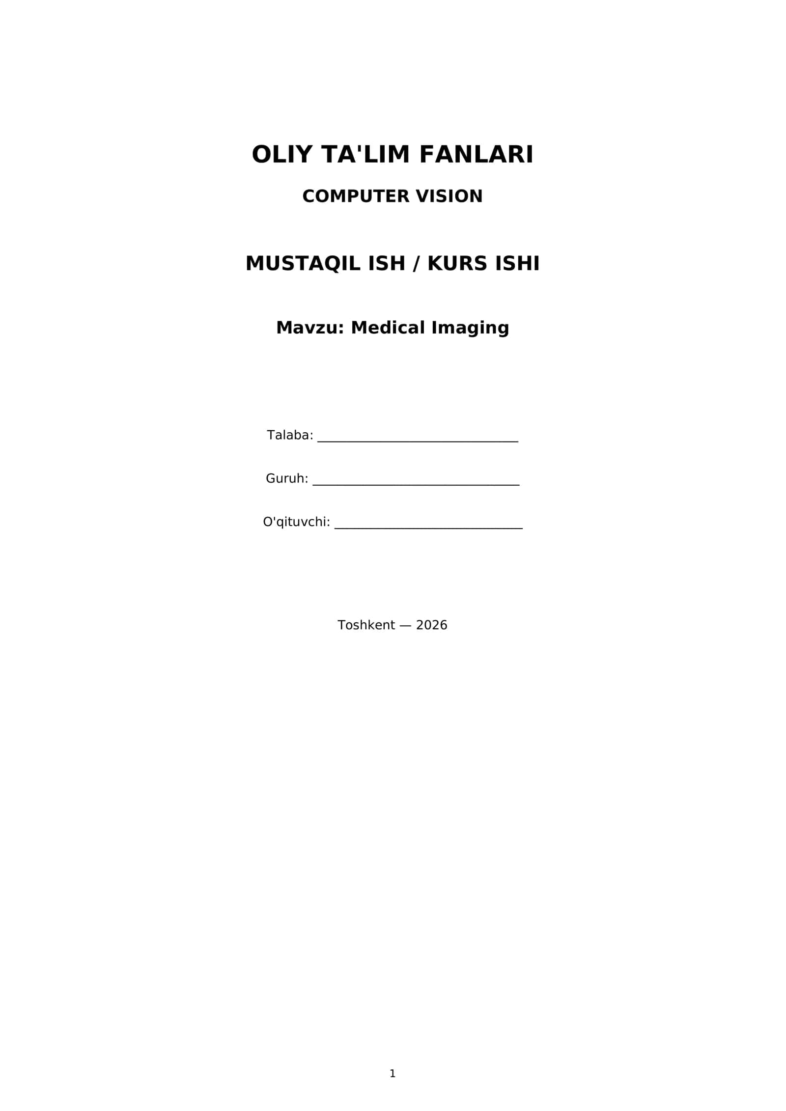 Medical Imaging