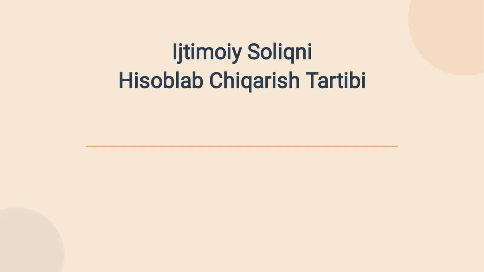 Ijtimoiy Soliqni