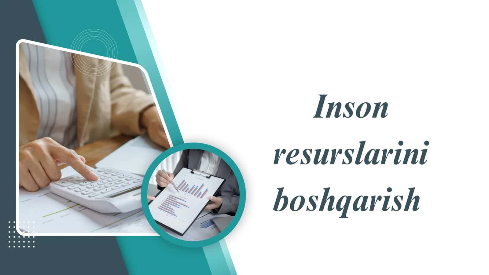 INSON RESURSLARINI KARYERASINI REJALASHTIRISH VA RIVOJLANTIRISH