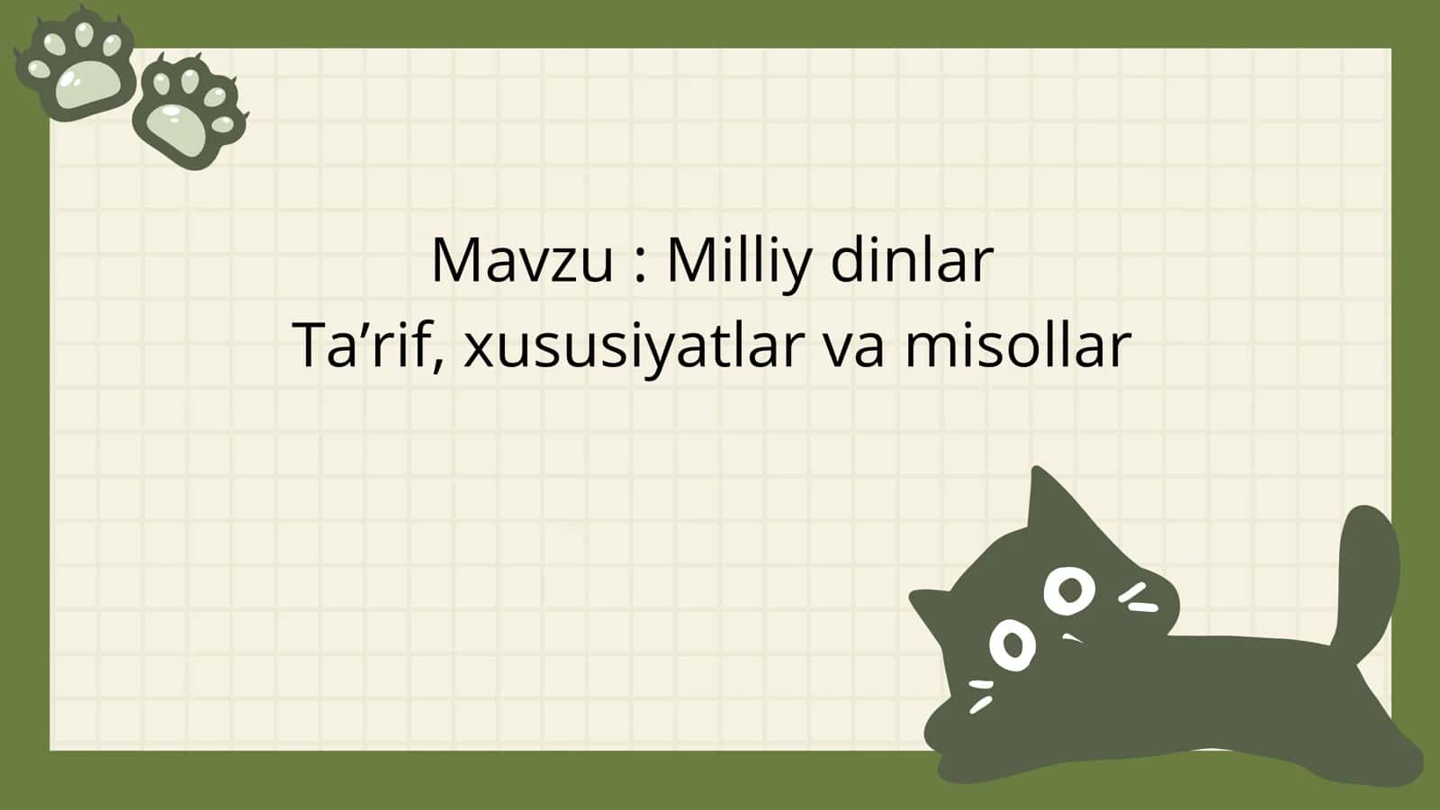 Milliy dinlar