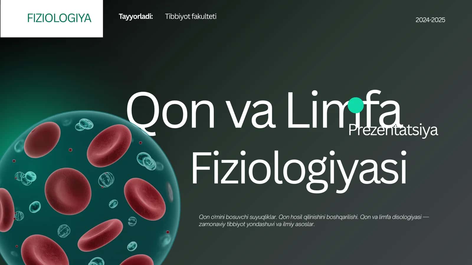 Qon va limfa. qon oʻrnini bosuvchi suyuqliklar