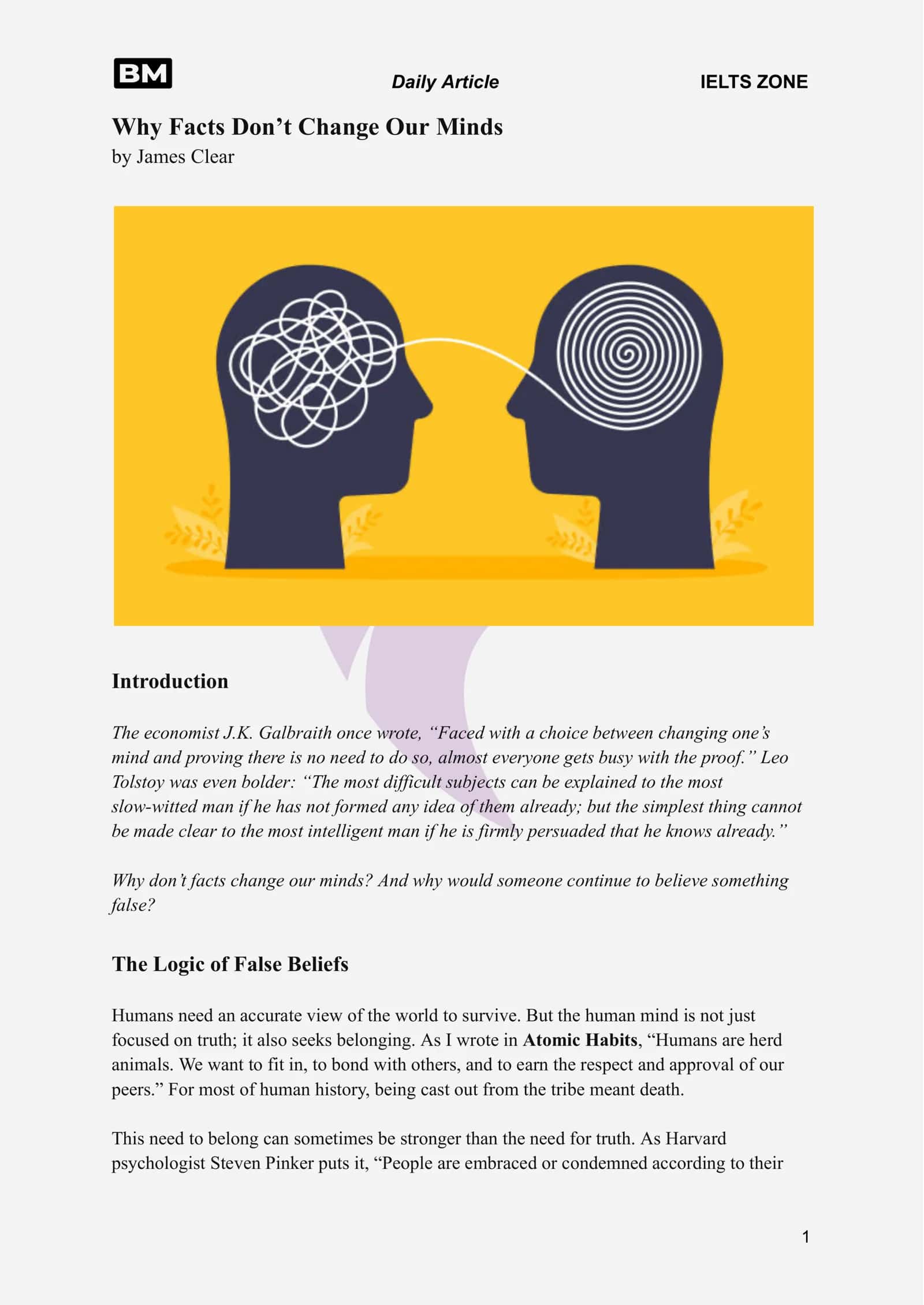 Why Facts Don’t Change Our Minds