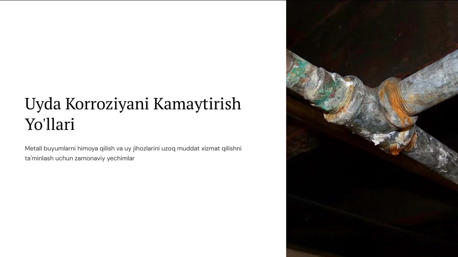 Uyda Korroziyani Kamaytirish