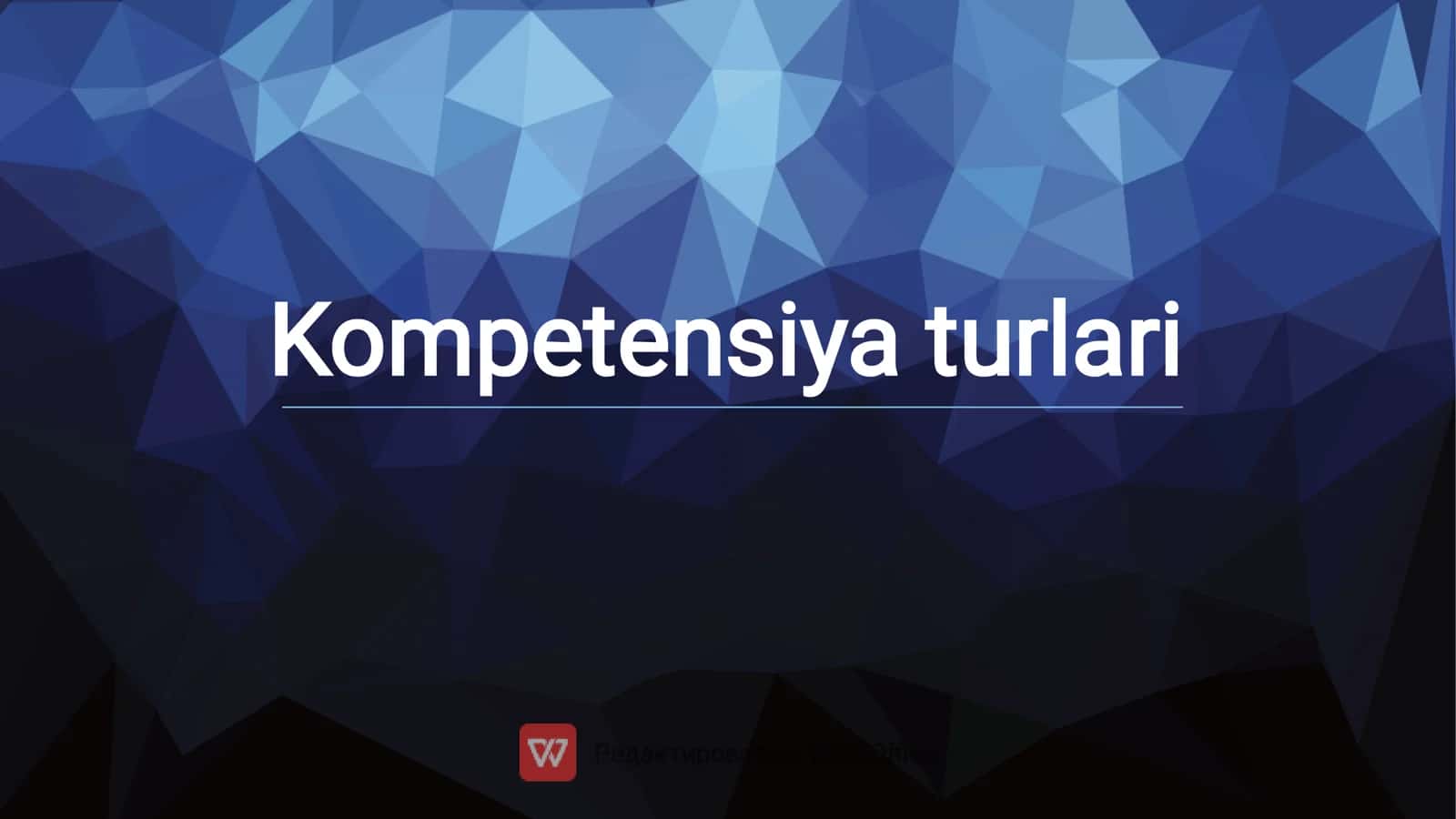 Kompetensiya turlari